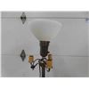 Image 3 : Vintage Tri- Light Floor Lamp - works