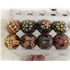 Image 3 : Hand Decorated Ukrainian Easter Eggs - Real Eggs & 1 Golf Ball
