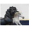 Image 12 : 2 Franklin Mint Black Beauty Porcelain Statues by Pamela Du Boulay; 9" x 12" + 7.5" x 9"