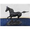 Image 2 : 2 Franklin Mint Black Beauty Porcelain Statues by Pamela Du Boulay; 9" x 12" + 7.5" x 9"