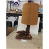 Image 1 : Kadian Crafts hand Carved Bear Table Lamp - works 12" x 16" x 28"