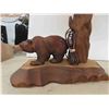 Image 2 : Kadian Crafts hand Carved Bear Table Lamp - works 12" x 16" x 28"