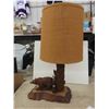 Image 3 : Kadian Crafts hand Carved Bear Table Lamp - works 12" x 16" x 28"