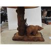 Image 4 : Kadian Crafts hand Carved Bear Table Lamp - works 12" x 16" x 28"