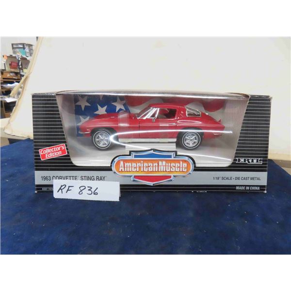 1963 Corvette Stingray Red 1/18th American Muscle ERTL - New