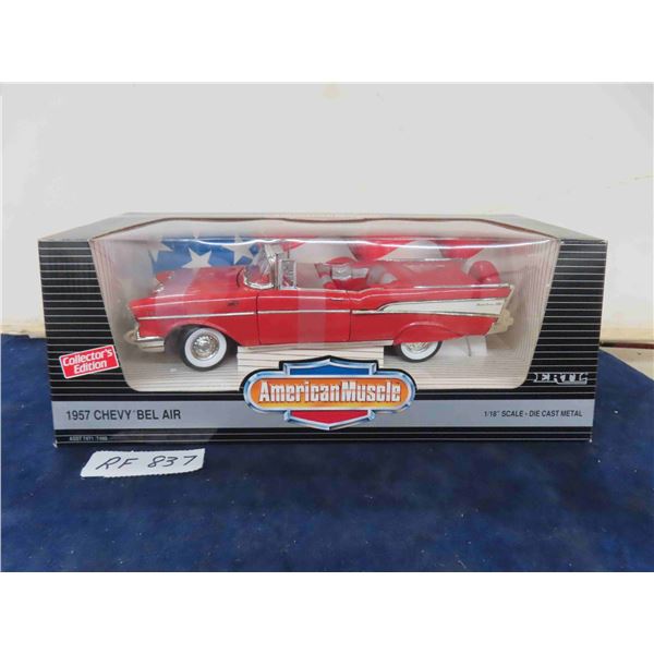 1957 Chev Belair Convertible 1/18 Red American Muscle ERTL