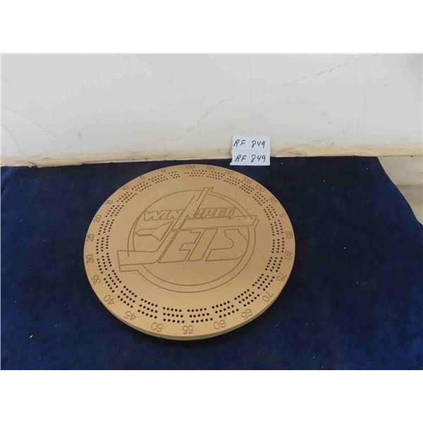 Winnipeg Jets Logo Crib Board 11.5" 