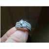 Image 9 : 14kt White Gold Ladies Crossover Style Engagement Ring  with 3mm Shank , Soldered 