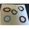Image 1 : 5 Stretch Style Bracelets with Various Stones