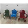 Image 1 : 3 Metal Vintage Yard Chairs