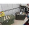 Image 2 : 3 Metal Food Canisters - Military 9" x 15" x 20"