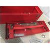 Image 7 : Metal Tool Box with Tray 9" x 9" x 26" and tools; Nail Puller, Allen Keys, Screwdrivers,