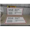 Image 1 : 2 Security Zone Metal Sign -Government 17" x 36"