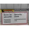 Image 2 : 2 Security Zone Metal Sign -Government 17" x 36"