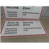 Image 3 : 2 Security Zone Metal Sign -Government 17" x 36"
