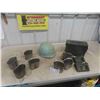 Image 1 : Military Helmet, Ammo Box, Stainless Steel Container, Angle Viewer