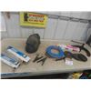 Image 1 : Welding Helmet, Welding  Rods, Fish Tape, Little Giant Slack Puller, Plus more