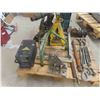 Image 10 : Pallet  Lot ; Air Compressor Head, Heavy Duty Stabilizer Jack, Cable Tightener, Solid Rid,