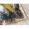 Image 4 : Pallet  Lot ; Air Compressor Head, Heavy Duty Stabilizer Jack, Cable Tightener, Solid Rid,