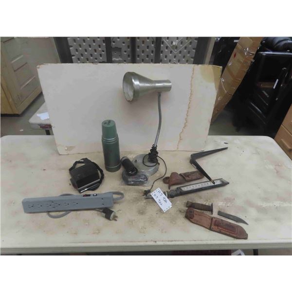 Flex Desk Lamp, Stanley Metal Thermos, Sun 600 Camera, Power Bar, plus more