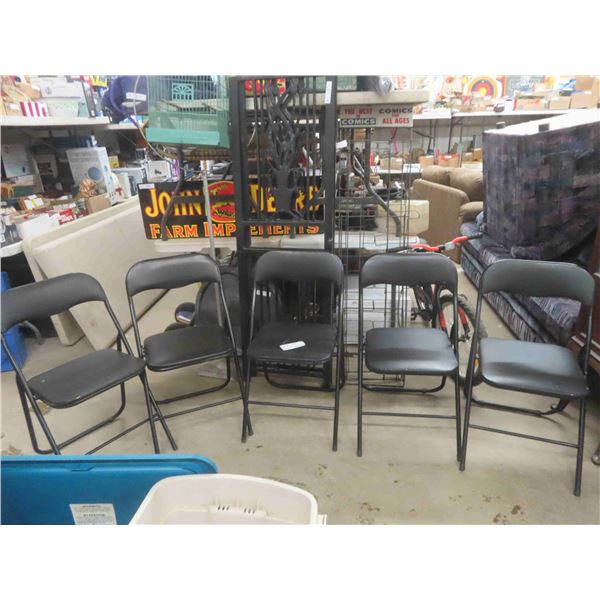 (5) Black Folding Chairs