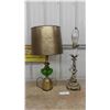 Image 1 : 2 Unique Table Lamps - 1 Missing Shade - Great for a Gift! Or Cabin