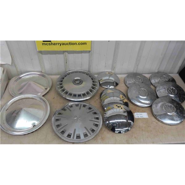 13 Various Hub Caps ; Chrysler, olds , plus more