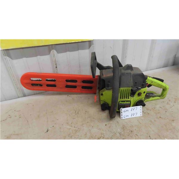Poulan 2150 Gas Chainsaw 16" - Has Compression - Not Running