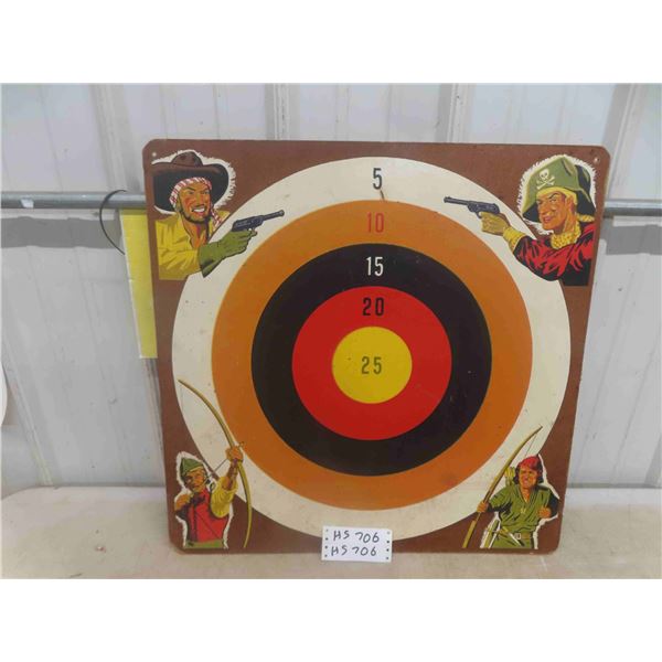 Vintage Target Game, Buccaneer, Robin Hood 24  x 24  