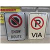 Image 1 : 2 No Parking Signs - Metal 12" x 18"