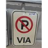 Image 3 : 2 No Parking Signs - Metal 12" x 18"