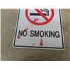 Image 3 : 2 Sided Metal No Smoking / No Trespassing Sign 10" x 14"