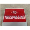 Image 5 : 2 Sided Metal No Smoking / No Trespassing Sign 10" x 14"