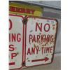 Image 3 : No Stopping Bus Stop / No Parking Anytime Porcelain Sign 18" x 24"