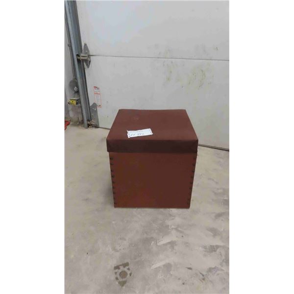 Footstool with Album Storage 15" x 15" x 15"