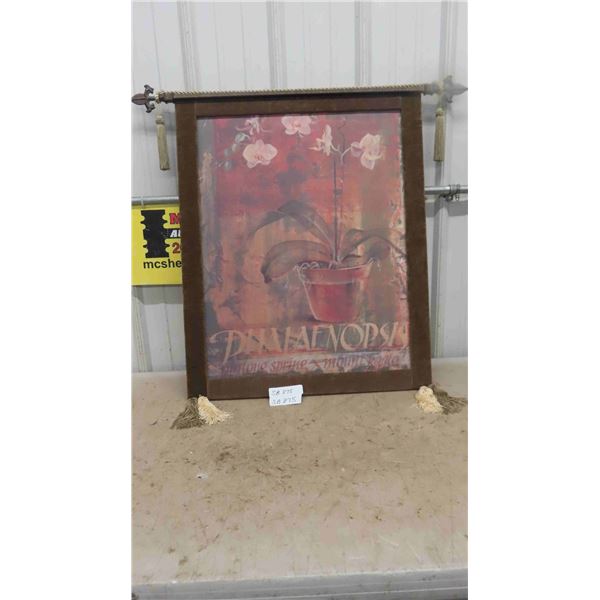 Velvet Framed with Metal Decorative Arrow 26" x 32"