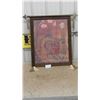 Image 1 : Velvet Framed with Metal Decorative Arrow 26" x 32"