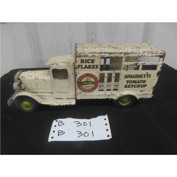 Buddy L Vintage Heinz Delivery Truck 4" x 5" x 12"