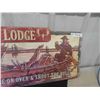Image 4 : Wooden Cabin Sign Moosehead Lodge 14" x 34"