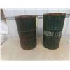 Image 7 : (2)  Canadian Carbide Barrel Canisters 12" x 21.5" t