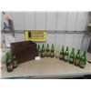 Image 1 : (12) 26 oz. Pop Bottles & Wooden Crate  ; Canada Dry, Bubble Up, 7Up, Hires