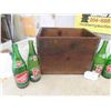 Image 5 : (12) 26 oz. Pop Bottles & Wooden Crate  ; Canada Dry, Bubble Up, 7Up, Hires
