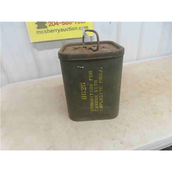 Military Ammunition for Cannon Canister 9.5" x 9.5" x 12" 