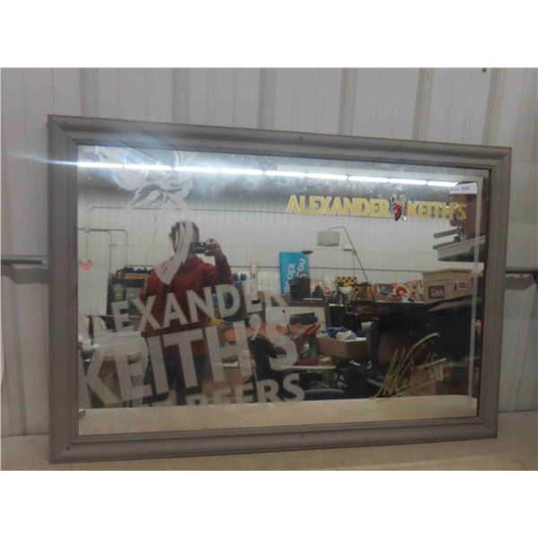 Alexander Keiths Beer Mirror with Advertising 35" x 51"