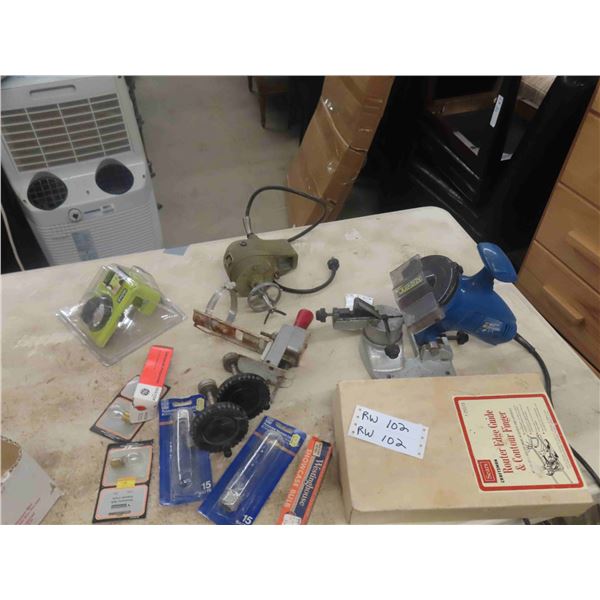 Power Fist Chainsaw Sharpener, Router Guide, Mixer, Bulbs, plus more