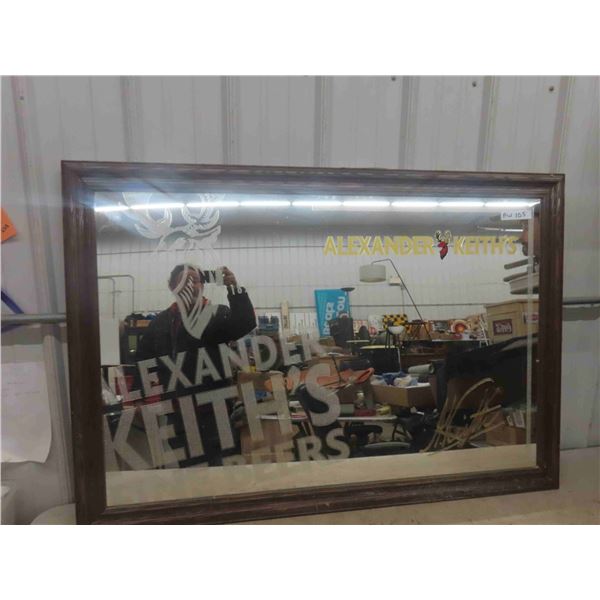 Alexander Keiths Beer Mirror with Advertising 35" x 51"