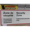 Image 2 : 2 Security Zone Government Metal Sign 17" x 36"