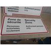 Image 5 : 2 Security Zone Government Metal Sign 17" x 36"