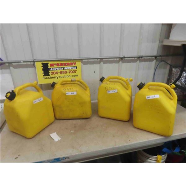 (4) 5 Gal Gas Cans