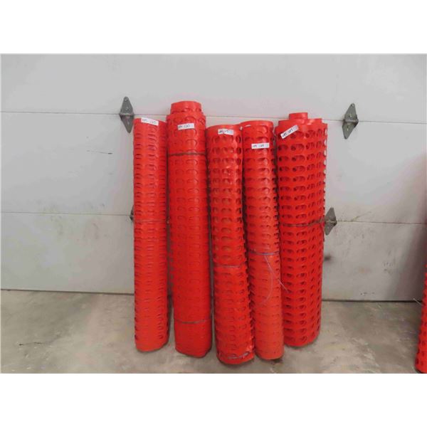 5 Rolls of Plastic Snow Fence 48" Tall